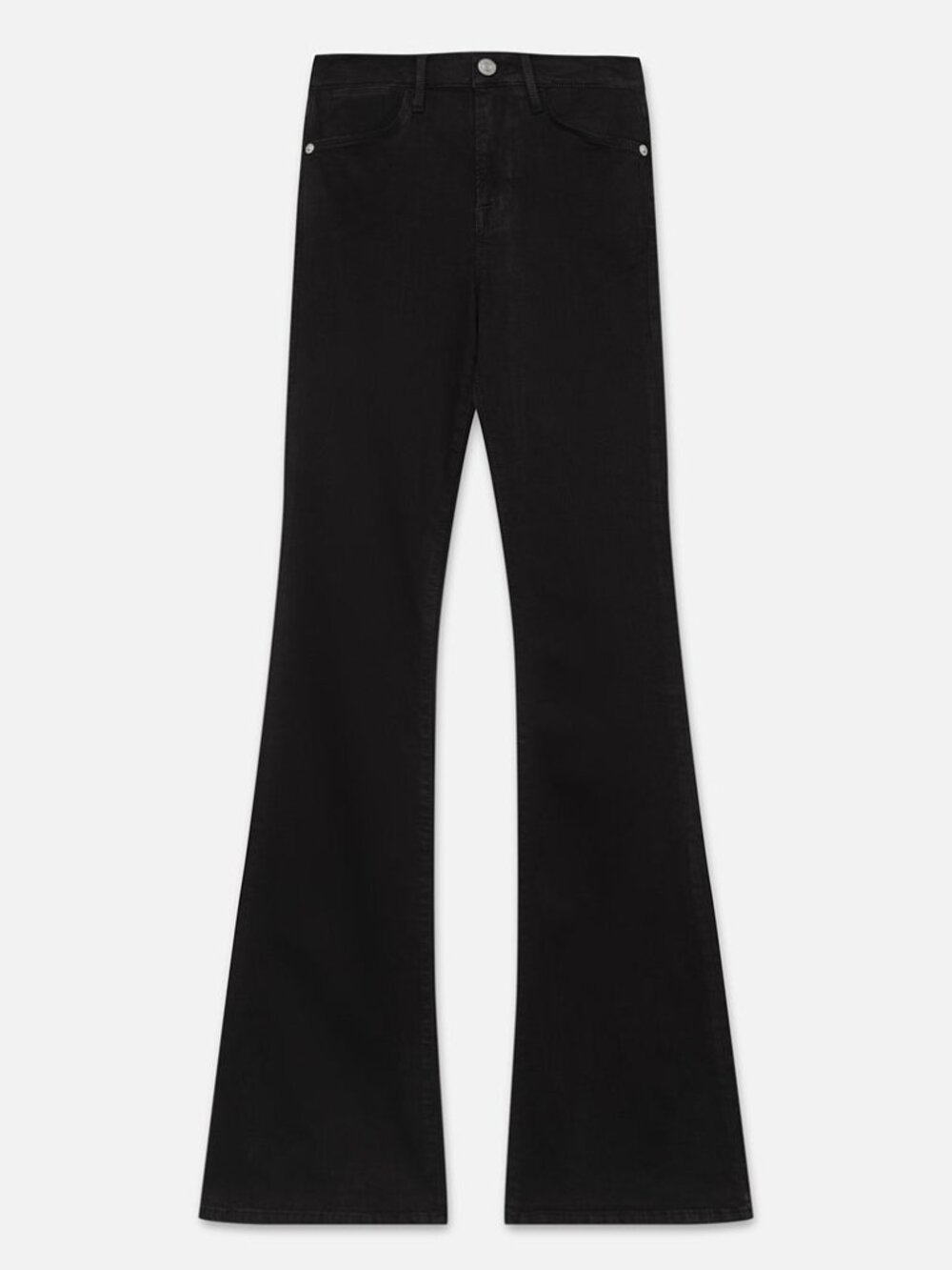 FRAME Le High Flare Jeans Film Noir Black Full-Length Bell Bottom Size 24